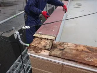 笠木交換工事