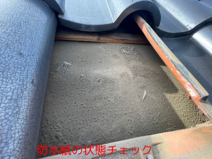防水紙の状態チェック