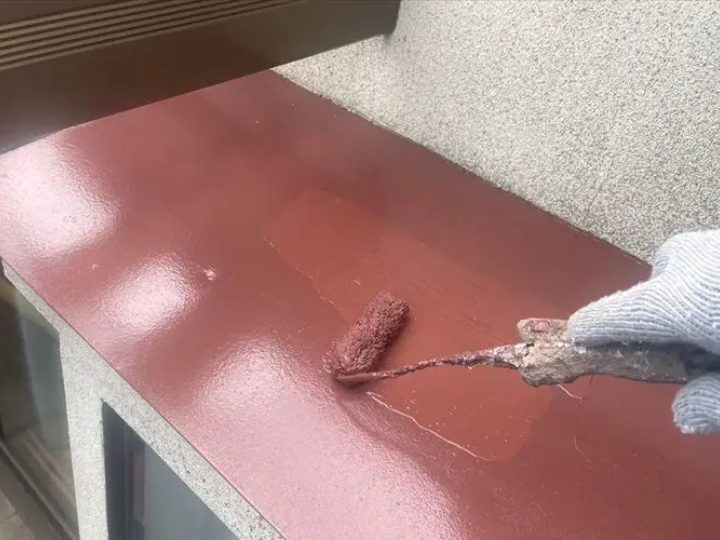 庇の塗装メンテナンス