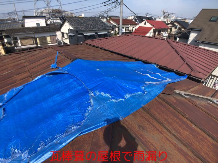 瓦棒屋根からの雨漏り調査と原因の特定【横浜市青葉区】