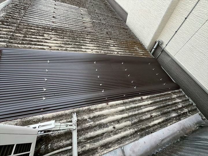 波板スレート交換工事完了