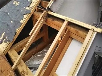野地板の張り替え作業の工程
