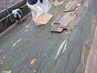 雨漏りした屋根の状態