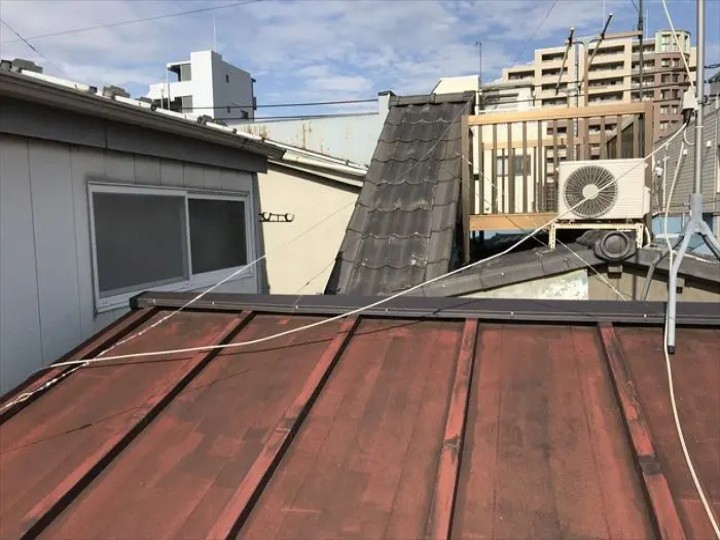 足場の撤去も完了