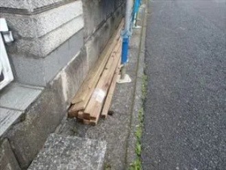 防腐処理が施された木材を使用