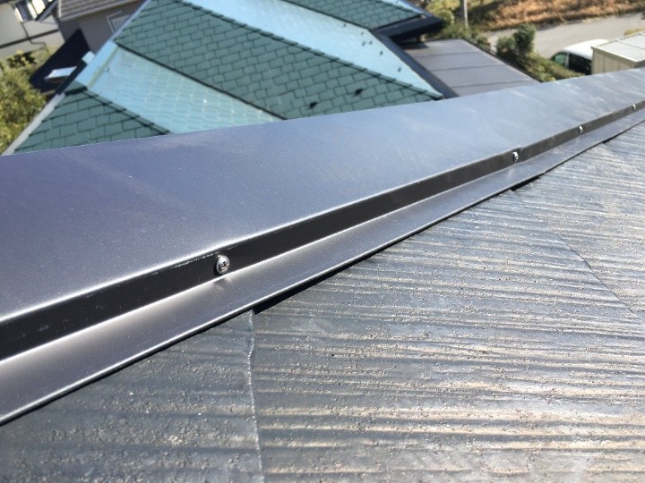 棟板金の復旧工事を施工