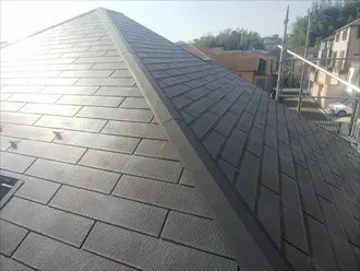 棟板金交換工事を着工する作業工程