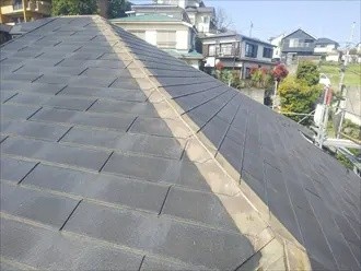 既存の貫板を撤去