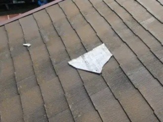 コロニアル屋根の欠け