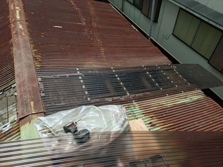 新規のポリカ波板設置