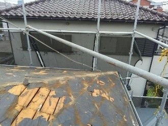 既存屋根を完全に撤去する作業工程
