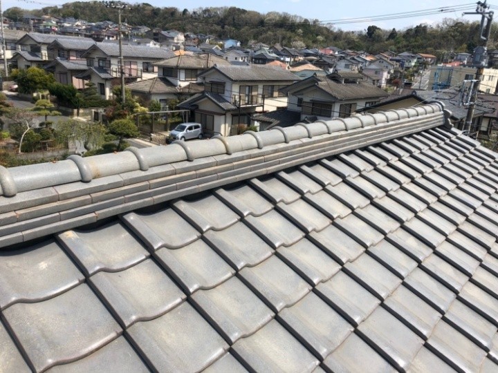瓦の棟瓦への取り直し工事完工