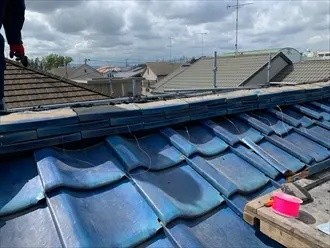 シルガードの塗装作業