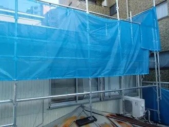 メッシュシート張り後の状態