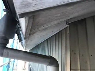 軒天の補修工事を実施