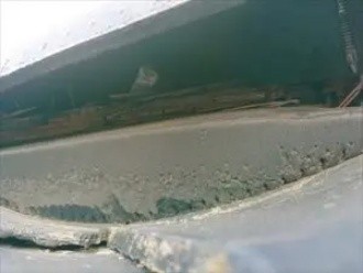 木材が腐食してことで棟がずれが発生