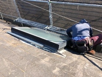 屋根カバー工事を進める準備