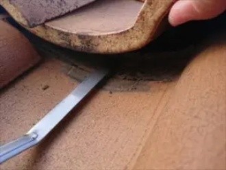 雪止めを差し込みの作業工程