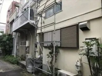 部分掛けの足場仮設