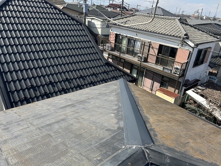 棟板金の交換工事