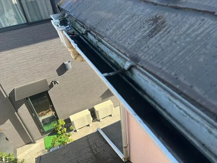 雨樋の流水テスト