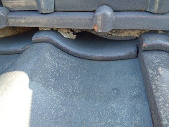 隅棟と大棟の瓦を取り直す工事を着工