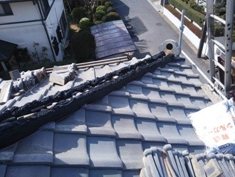 隅棟も葺き直し