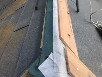 棟板金の復旧工事