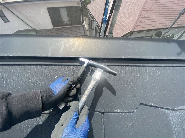 棟板金・雪止めの撤去