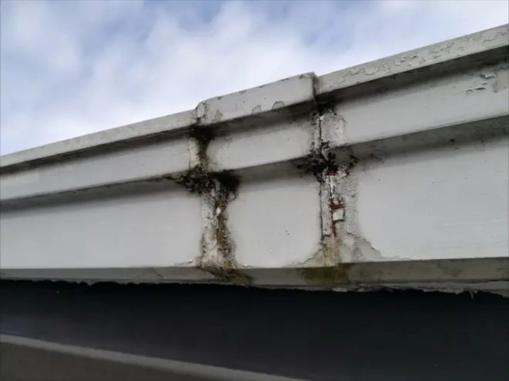 ひび割れた雨樋