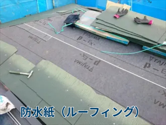 屋根材株の防水紙