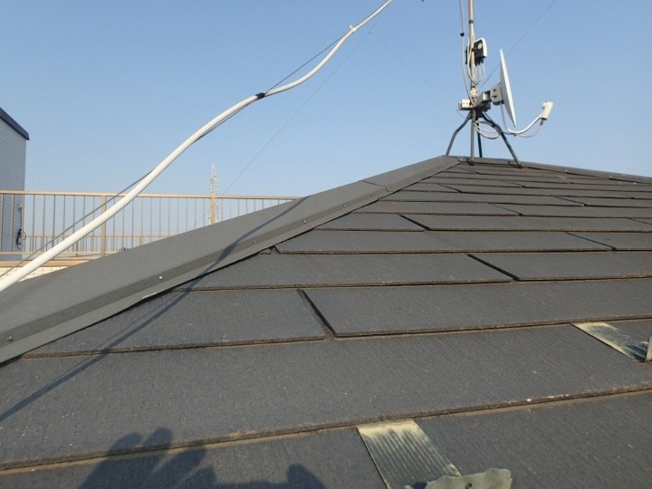 塗膜の劣化が進み全体的に色褪せ