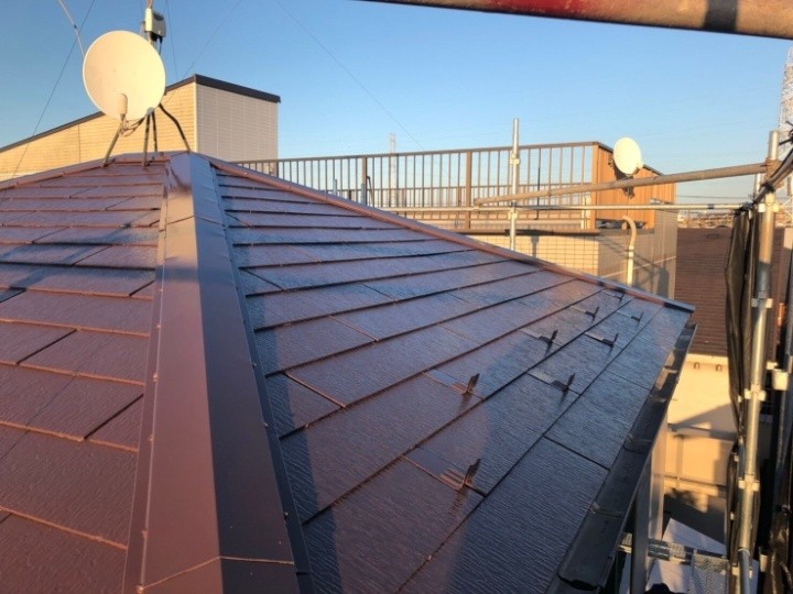 屋根塗装工事が完工