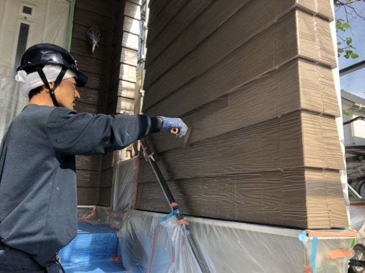 パーフェクトトップで中塗り上塗り作業(一層・二層)