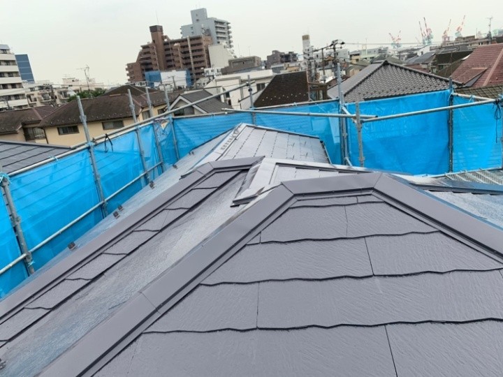 サーモアイSiを用いて上塗り作業