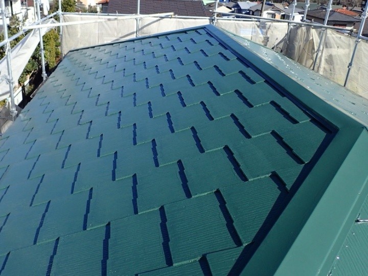 サーモアイで「上塗り」作業