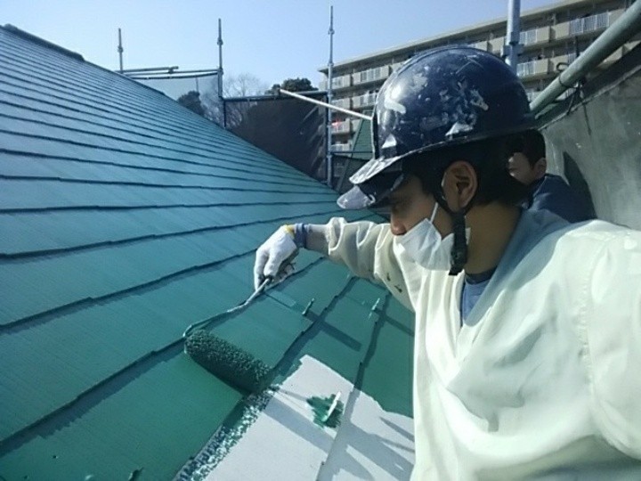 ファインパーフェクトベストで「中塗り」作業