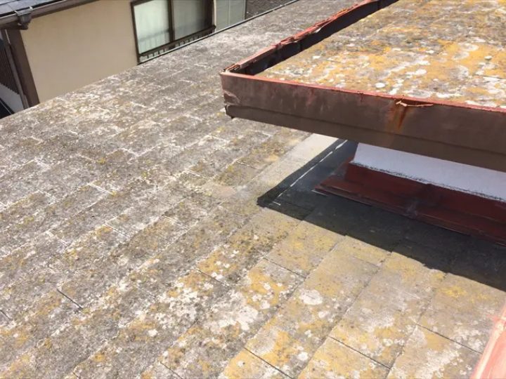 スレート屋根面の劣化