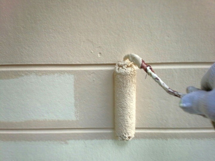 パーフェクトトップで中塗り上塗り作業（一層・二層）