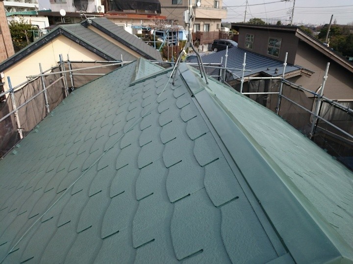 サーモアイで「上塗り」作業