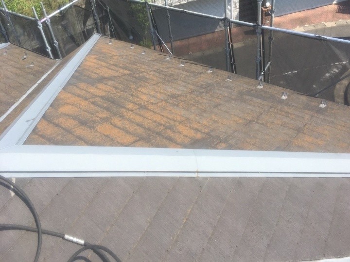 スレート屋根には苔(コケ)が繁殖