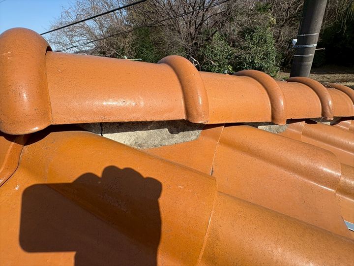 棟瓦をチェック