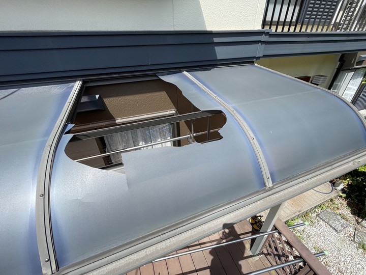 熱でヒビも入っていた