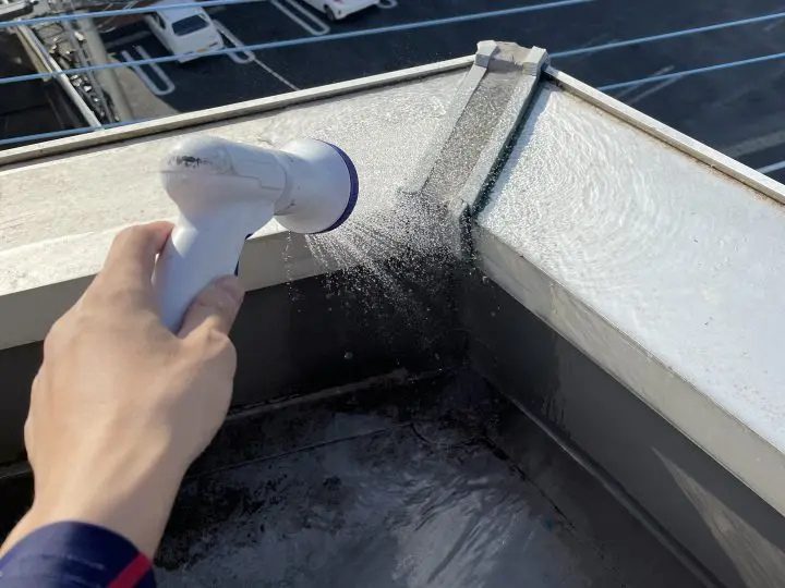 散水試験の様子