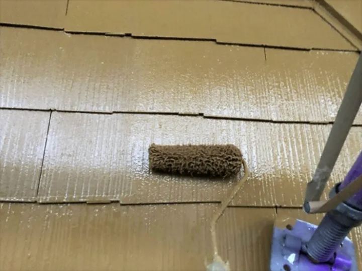 上塗り仕上げ作業