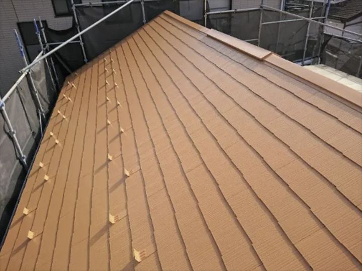 塗装後の屋根全景