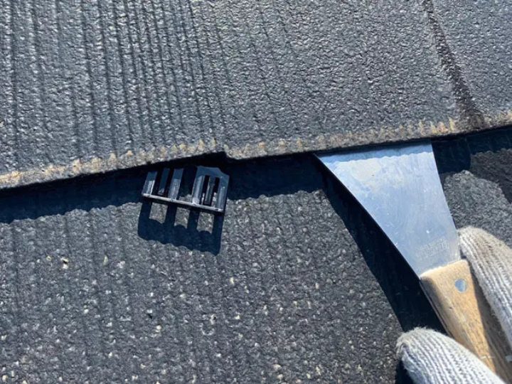 タスペーサーの設置場所である小口部分
