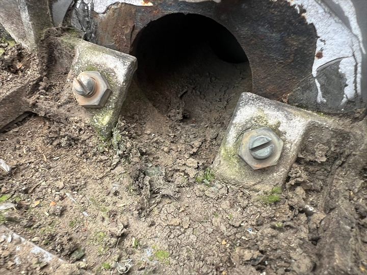 ドレン開口部の土砂堆積