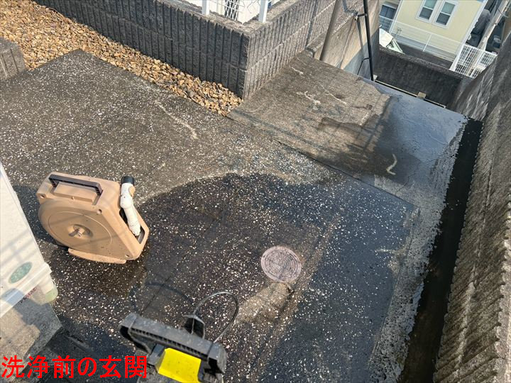 洗浄前の玄関土間