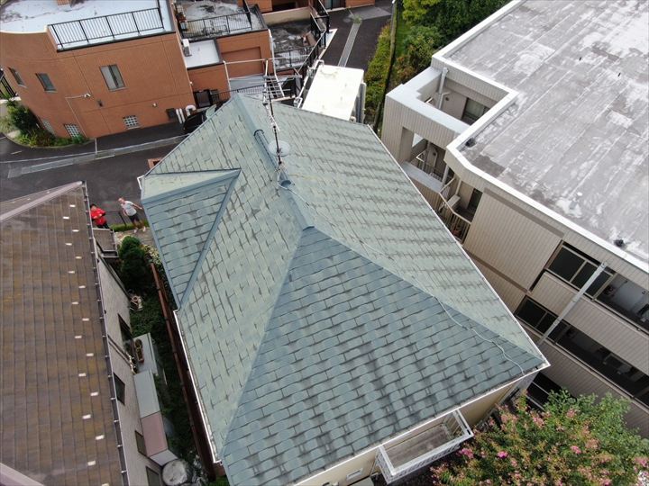 屋根全体の退色状況